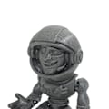 Miniatyrbild 4 av 5: Flexi Astronaut med visir 18 cm leksak Svart one size