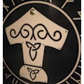 Miniatyrbild 2 av 5: Träviking Mjolnir Thor Hammer handgjord sköld SWE19 multifärg one size
