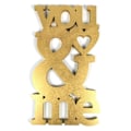 Miniatyrbild 2 av 5: You & Me alla hjärtans dag älskar heminredning 53cm Guld one size