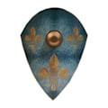 Miniatyrbild 1 av 6: Trä fleur de lis Battle Armor Medieval Shield SWE148 multifärg one size