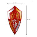 Miniatyrbild 2 av 6: Trä medeltida Gladiator Shield SWE-116 Röd one size