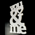 Miniatyrbild 4 av 5: You & Me alla hjärtans dag älskar heminredning 53cm Vit one size