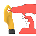 Miniatyrbild 1 av 2: Drill Dammsamlare vakuumfäste Gul M