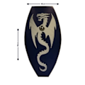 Miniatyrbild 5 av 7: Trä Smaug Dragon Lord of the Rings Shield SWE131 multifärg one size