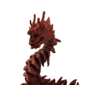 Miniatyrbild 7 av 7: Dark Lord flexibel drake 69cm lång dekoration Röd one size