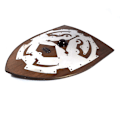 Miniatyrbild 3 av 5: Trä / metall Legend of Zelda Curved Shield SWE90 multifärg one size
