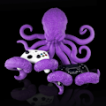 Miniatyrbild 3 av 5: Octopus Controller & Hörlurshållare Lila M