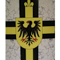 Miniatyrbild 3 av 6: Trä Medeltida Eagle Viking böjd sköld SWE82 multifärg one size