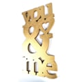 Miniatyrbild 5 av 5: You & Me alla hjärtans dag älskar heminredning 53cm Guld one size