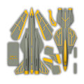 Miniatyrbild 2 av 8: F-14 Tomcat SNC-4 stridsflygplansskärm gör det själv grå M