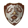 Miniatyrbild 1 av 6: Trä / metall Legend of Zelda Curved Shield SWE88 multifärg one size