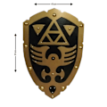 Miniatyrbild 6 av 6: Trä Legend of Zelda Curved Shield SWE101 multifärg one size