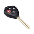 Miniatyrbild 1 av 4: 4-knapps bytesnyckelskalsfjärrkontroll till Toyota Svart one size