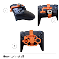 Miniatyrbild 5 av 5: Mini gaming hjulstyrning tillbehör för XBox X,S Controller Svart M