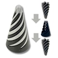 Miniatyrbild 1 av 5: Omöjlig passage genom spiralkon 3D-utskriven Silver M