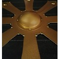 Miniatyrbild 4 av 5: Vikingasköld av trä handgjorda 8 pilar metallskiva SWE13 multifärg one size