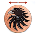 Miniatyrbild 5 av 6: Raven of hell Viking handgjord träsköld SWE15 multifärg one size