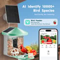 Miniatyrbillede 3 af 6: Intelligent Fuglefoder Kamera-Duoku-2K HD-KI 10000+ arter-3 Solpaneler-Automatisk optagelse-Besked