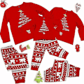 Miniatyrbild 4 av 5: Julpyjamas Familj Pyjamas Set Tryckt Topp Och Rutiga Byxor Nattkläder Children 14T