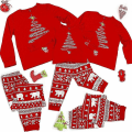 Miniatyrbild 4 av 5: Julpyjamas Familj Pyjamas Set Tryckt Topp Och Rutiga Byxor Nattkläder Children 6T