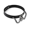 Miniatyrbillede 3 af 5: Kvinder Piger Gotisk Punk Choker Hjerte Vedhæng Kunstlæder Halskæde Spænde Kravebenskæde