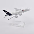 Miniatyrbild 3 av 5: Jason Tutu 16cm Fedex Airbus A380 Flygplansmodell Diecast Metall 1/400 Skala Flygplansmodell Presentkollektion