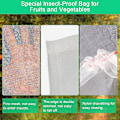 Miniatyrbillede 4 af 5: 30 stk. Insekter Myg Bug Net Barrierepose, Plante Frugt Beskyttelsesnetpose Lille Havenetpose 15 X 25 cm