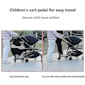 Miniatyrbilde 3 av 5: Universal 2-i-1 ståbrett for barnevogn med avtakbart sete Second Child Artefact Child Rider Stroller A