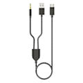 Pikkukuva 1 / 5: 2-in-1 Type-c Auton audiokaapeli 1 Jakaja 2 Type C - Usb A 3,5 mm:n Aux-johtolinja