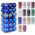 Miniatyrbild 1 av 5: Bollprydnader, Okrossbara Råttor Trä Hängen Bröllopsråtta, Träråtta Bollprydnad Sapphire Christmas Ball style3