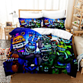 Miniatyrbilde 1 av 2: Fem natt på Freddy's 3D-trykt sengetøysett Dynetrekk Quilt Trekk Putevar Barn Gave 6  140*210cm