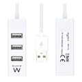 Miniatyrbillede 3 af 4: Hvid USB-port Multiplikator X3
