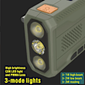 Miniatyrbild 5 av 7: NOAA/DAB/FM Radio Nödradio Bärbar Solradiomottagare Handvev Dynamo Utomhus Bluetooth-högtalare med LED-ficklampa Red