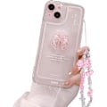 Miniatyrbild 1 av 6: Kompatibel med iPhone Skal, Sött 3D Rosa Rosett Slim Transparent Estetisk Design Kvinnor Flickor Glitter Skyddande Mobilskal för iPhone 15 Plus