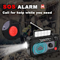 Miniatyrbilde 5 av 8: Multifunksjonell Solar Radio & Powerbank – USB-oppladbar med lommelykt, leselys og 3 lademetoder for utendørs bruk