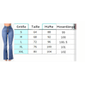 Miniatyrbild 2 av 5: Damjeans Hög Midja Vida Ben Denim Jeans Tonårsflickor Utsvängda Jeans Stretch Hip Jeans Bootcut Boyfriend Jeans Baggy Jeans Casual Byxor (L)