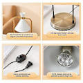 Miniatyrbilde 2 av 5: Retro Elektrisk Voks Lampe Lys Varmer Temperatur Lampe for Soverom. Justerbar Black