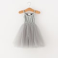 Miniatyrbillede 1 af 5: Piger Sommer Kjole Uden Ærmer 3 4 7 8 År Børn Casual Tutu Grå Gray 5T