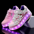 Miniatyrbillede 2 af 5: Børnesneakers Dobbelthjulede Sko LED Lys Sko Q7-yky