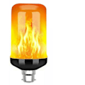 Miniatyrbillede 1 af 4: 90 LED Flammelampe Pære Brændende Ild Effekt Lyspære Dekor E27/b22 B22