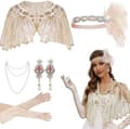 1920-talls Flapper Tilbehør Gatsby Kostyme Tilbehørssett Set 1