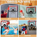 Miniatyrbild 3 av 3: Basketbollkorg för inomhusbruk för barn 16,5 tum x 12,5 tum - Automatisk poänggivande basketkorg med 1 boll