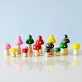 Miniatyrbillede 2 af 5: 9 stk. Miniaturfigurer af svampe, mini træsvampe, tilbehør til eventyrhaver, blomsterpotter, mikrolandskabsdekoration