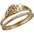 Miniatyrbillede 5 af 5: Eksklusivt dame guld smykke ring med indviklede udskæringer og funklende udsmykninger(5) 5