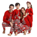 Miniatyrbild 1 av 5: Julpyjamas Familj Pyjamas Set Tryckt Topp Och Rutiga Byxor Nattkläder Dad 4XL