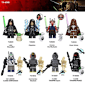 Miniatyrbilde 1 av 5: 8 stk./sett Star Wars Byggeklosser Actionfigurer Luke Skywalker Mace Windu Montering Minifigurer Samleobjekt Modell Leker Barn Fans Gave