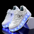 Miniatyrbillede 2 af 5: Børnesneakers Dobbelthjulede Sko LED Lys Sko Q7-yky