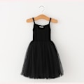 Miniatyrbillede 1 af 5: Piger Sommer Ærmeløs Kjole 3 4 7 8 År Børn Casual Tutu Sort Black 8T