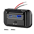 Pikkukuva 1 / 5: Kaksoisnopea USB-lataus QC3.0 ja PD3.0 RV USB-pistorasia 12V USB-laturi Auton USB-portti 12 voltin USB-pistorasia Tarvikkeet
