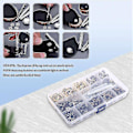 Miniatyrbild 5 av 5: 100 Set Läder Tryckknappar Kit, 12.5mm Metall Knapp Tryckknappar, 4 Färg Läder Tryckknappar Fo